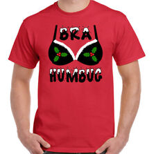 Xmas T-Shirt Bra Humbug Mens Funny Bah Ugly Secret Santa Gift Present 
