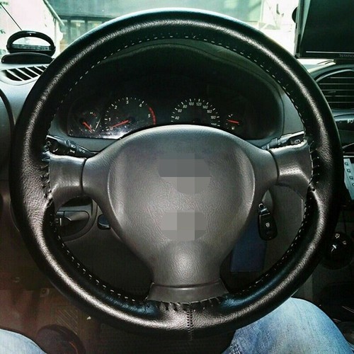Black car steering wheel - steering,