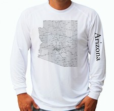 Arizona State Map Fishing Boat