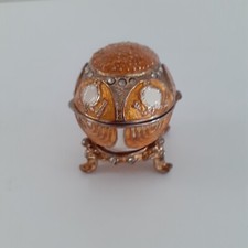 FABERGE EGG HINGED  TRINKET