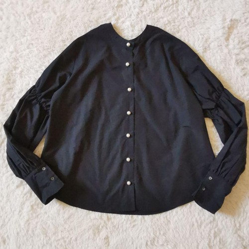 2way pearl button blouse - 2way,