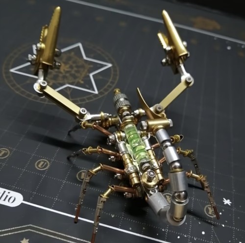 Steampunk scorpion metal model - steampunk,