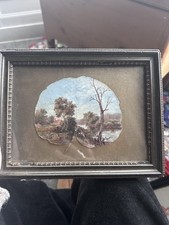 Vintage Framed Leaf Painting