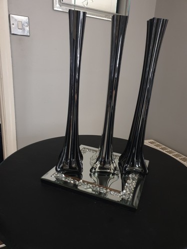 Eiffel tower black glass vases - eiffel,