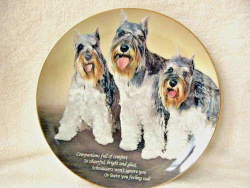 Miniature schnauzer plate 20cm - schnauzer,