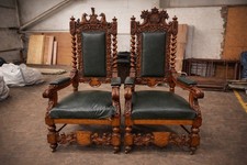  Throne Chairs Hand Carved