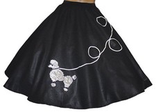 Black FELT Poodle Skirt _