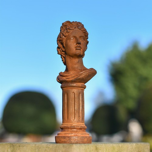 Roman bust garden sculpture - garden,