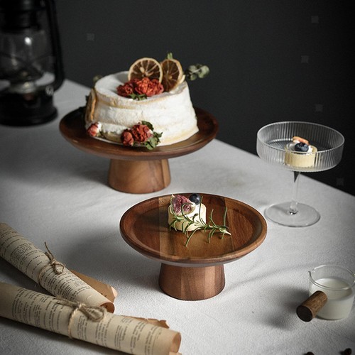 Wooden cake stand dessert - cake,