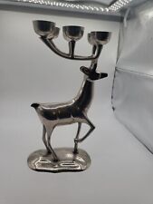 Vintage Silver Metal 14" Deer
