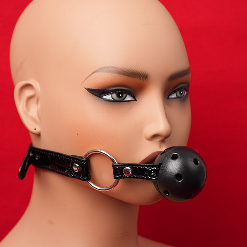 Leather mouth gag - leather,