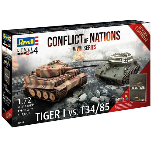 Revell wwii tiger t34 - i, vs
