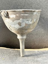VINTAGE OLD METAL FUNNEL MOTORING GARAGE DIY TOOL