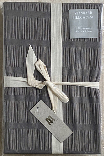 Pair pillowcases charcoal - pair, of