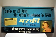 Murphy Radio Vintage Tin Sign Advertising Depicting Baby Transistor Collectibl"4