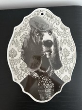 Baci Milano I Love Dog Melamine Chopping Board Basset Hound Dog NEW