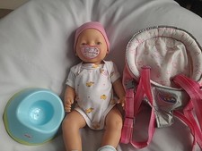 Zapf Creation Doll D-96472 RODENTAL  Baby Born Squeeky Left Arm With Accessories