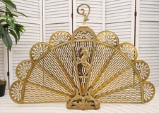 Vtg Brass Peacock Unicorn