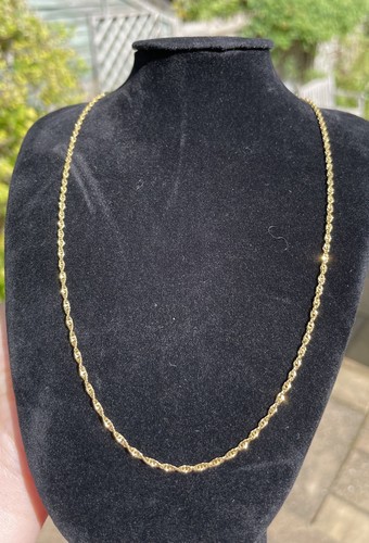 9ct gold singapore twist - gold, 18”