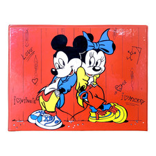 Mickey And Minnie - Cassette Case / Holder - Disney 1985 - Rare - Vintage - Red