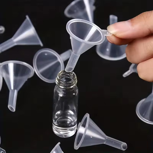 10x mini plastic funnels - mini, oil