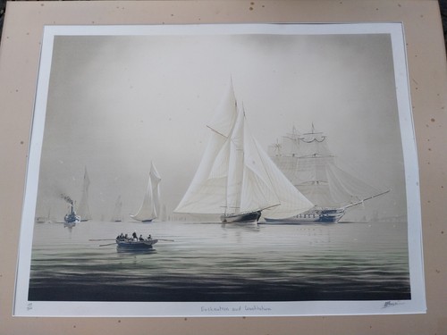 Tim thompson lithograph yachts - tim,