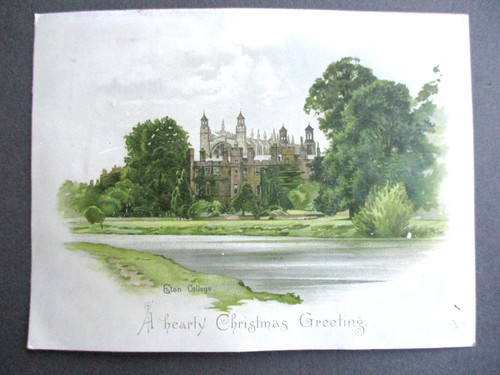 Antique christmas card eton - antique,