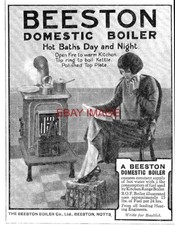 1927 Advert BEESTON Day & Night Domestic Boilers Small Deco Era Print Ad 743/75