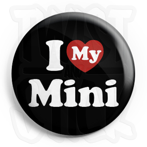 Love mini button badge - -,