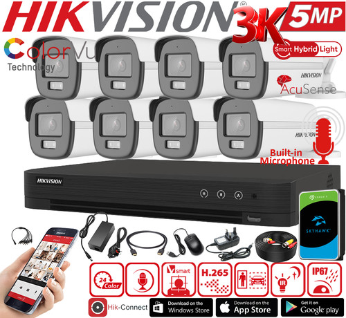 Hikvision colourvu 5mp cctv - colourvu,