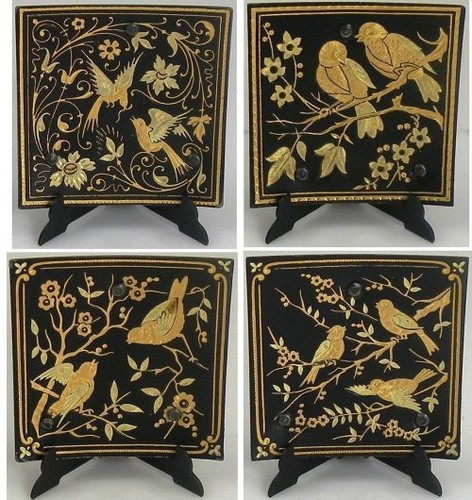 Damascene gold dove - damascene,