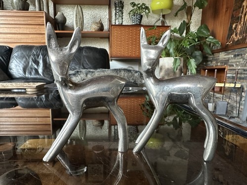 Pair vintage white - vintage, metal