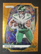 2024 Panini Prizm Football, Breece Hall, Orange Lazer Prizm, NY Jets, # 223