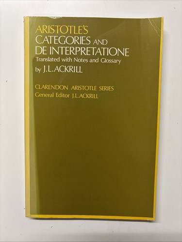 Aristotle categories and - and, de