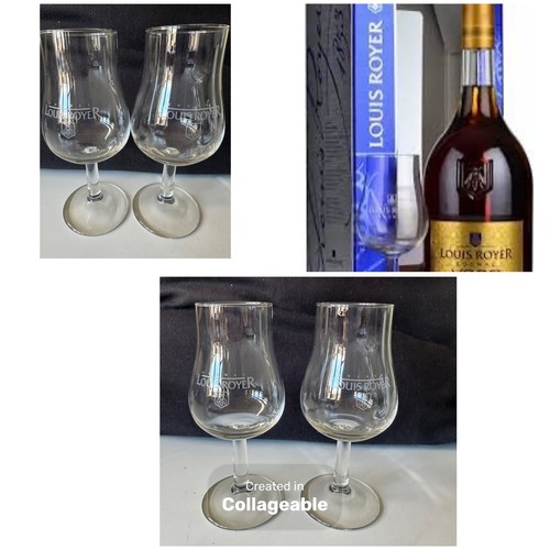 Louis royer brandy - brandy, glasses