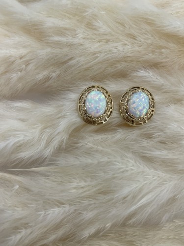 585 gold opal earrings 4 - 585, earrings.