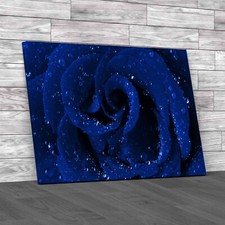 Stunning Closeup Water Image Captivating Beauty Blue Canvas Print Large Picture