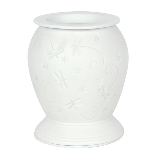 White ceramic dragonfly - ceramic,