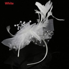 Ladies Day Flower Feather Fascinator Headband Wedding Hairband  Royal Ascot Race