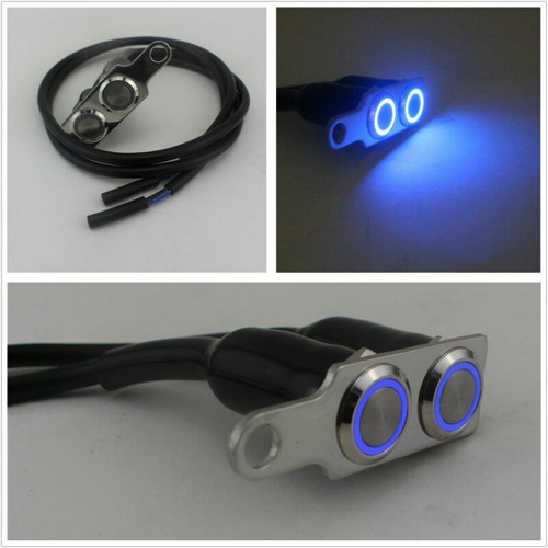 Blue led motorcycle handlebar - motorcycle,