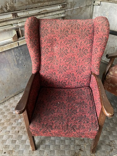 Vintage upholstered armchair - vintage,