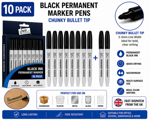 Black permanent marker - black,