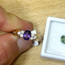 Vintage 18ct Amethyst and