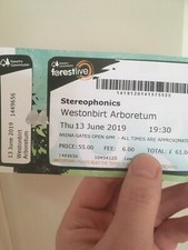1 x Stereophonics Concert Tickets Westonbirt Arboretum 13th June