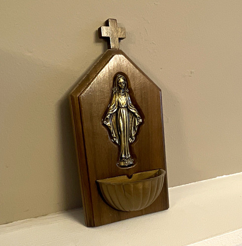 Wooden wall mounted - holy, water
