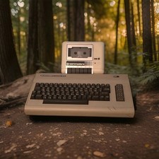 Commodore 64 - Computer Bundle - Controllers, Cables, Cassette Player - UNTESTED