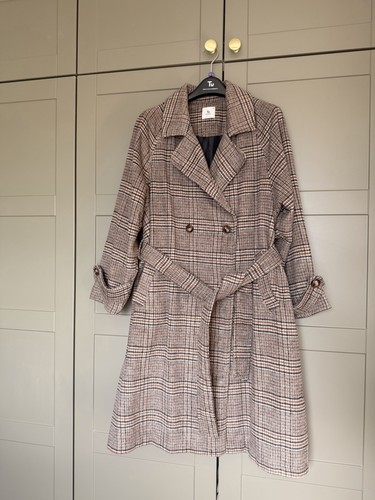 Woman petite checked belted - petite,