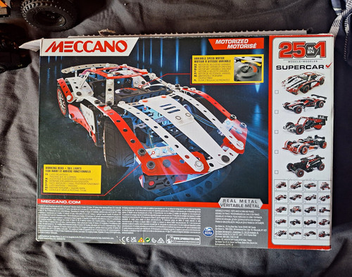 Meccano motorised supercar - meccano,