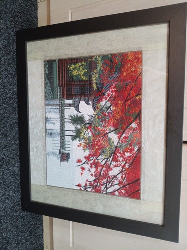 King silk art framed - silk,
