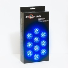 10 x 45mm Blue LED Decking-Plinth-Kickboard-Recessed-Kitchen Lights